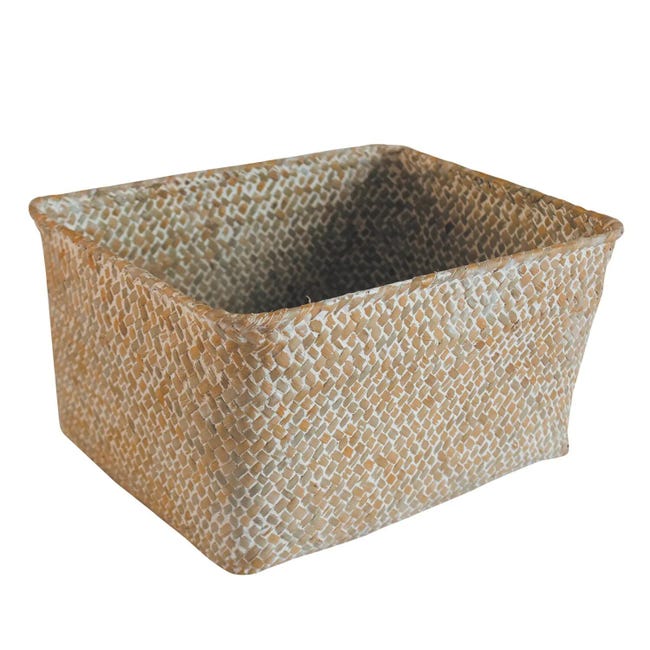 Natural Seagrass Rectangular Basket – Panama