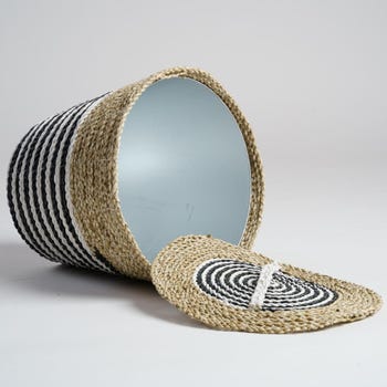 Natural Weave Bathroom Bin