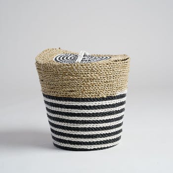 Natural Weave Bathroom Bin