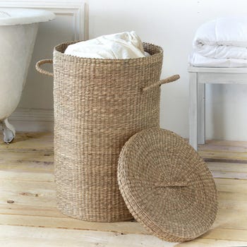 Natural Seagrass Laundry Basket