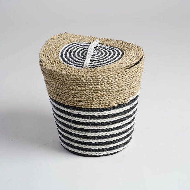 Natural Weave Bathroom Bin